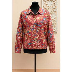 Coldwater Creek PXL Jacket Cottagecore Gardencore Floral Boho Chic Vintage Fall